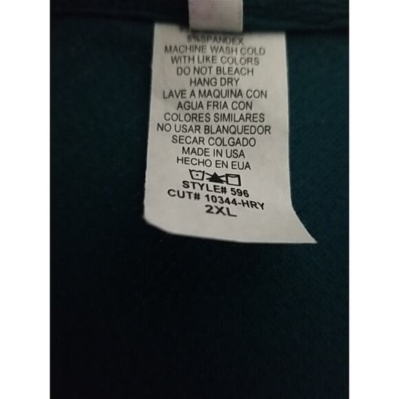 Moa Collection Green Open Front Jacket Size 2xl Shawl Collar - Picture 3 of 5